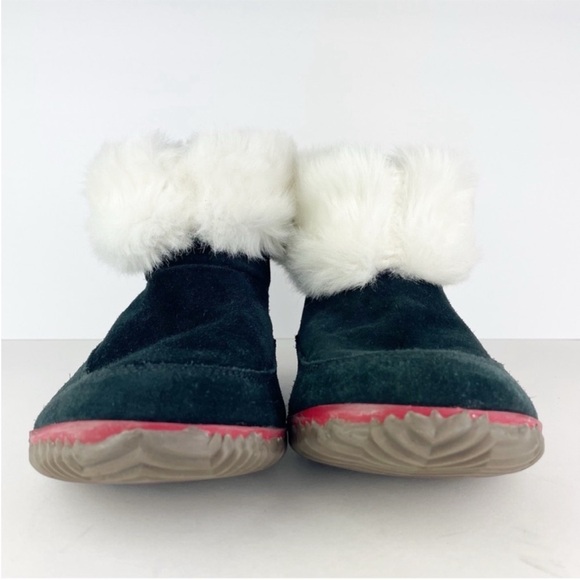 Sorel Out N About Waterproof Black Suede Leather Sporty Slip On Ankle Booties - Picture 3 of 14